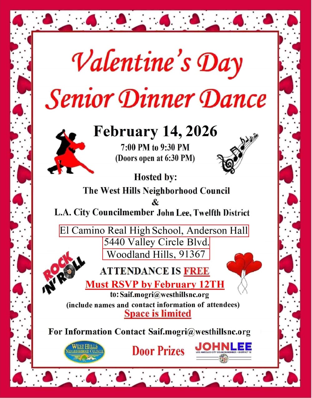 Valentine's Day Senior Dinner Dance