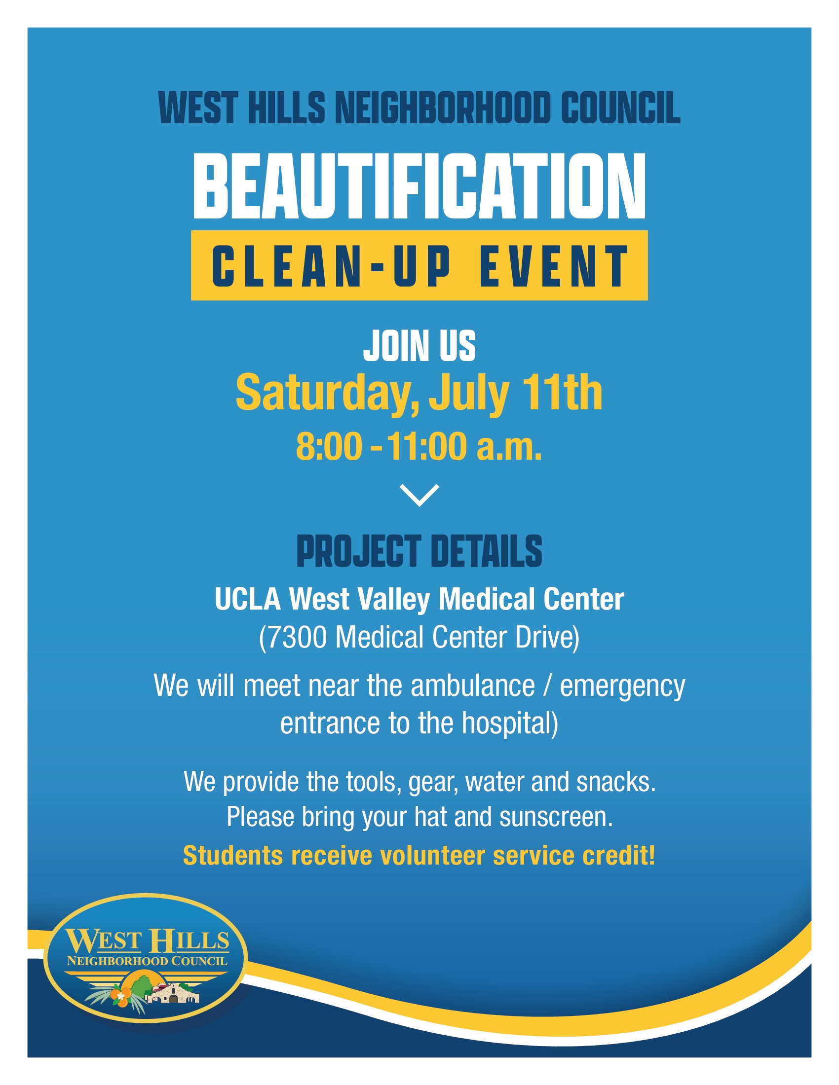 July 2026 Community Beautification Project  Proyecto comunitario de embellecimiento de julio de 2026